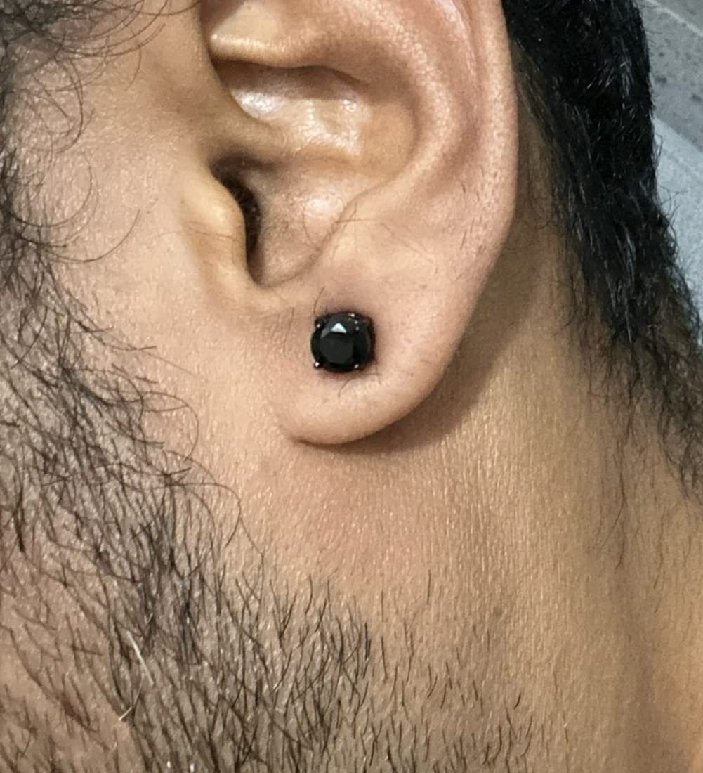 Magnetic Studs for Men - Fake Earrings Clip on Earrings - Sliver/Gold/Black Colors