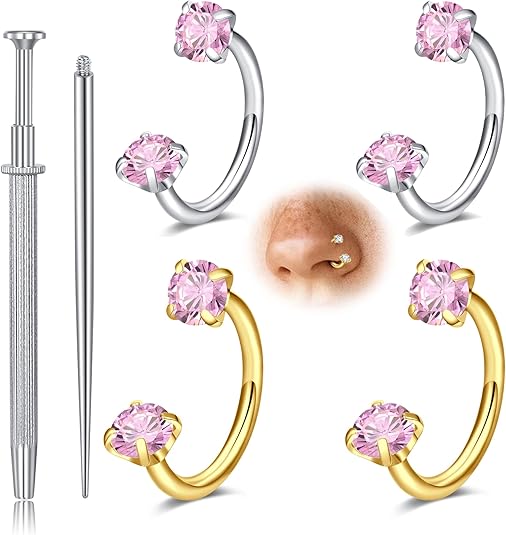 D.bella 20g 18g 16g Horseshoe Nose Ring Piercing Jewelry