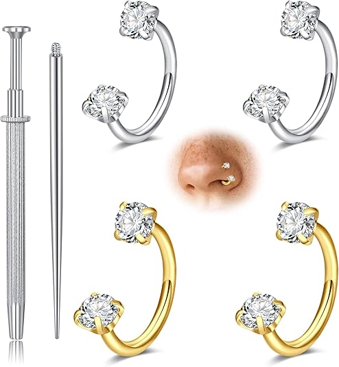 D.bella 20g 18g 16g Horseshoe Nose Ring Piercing Jewelry