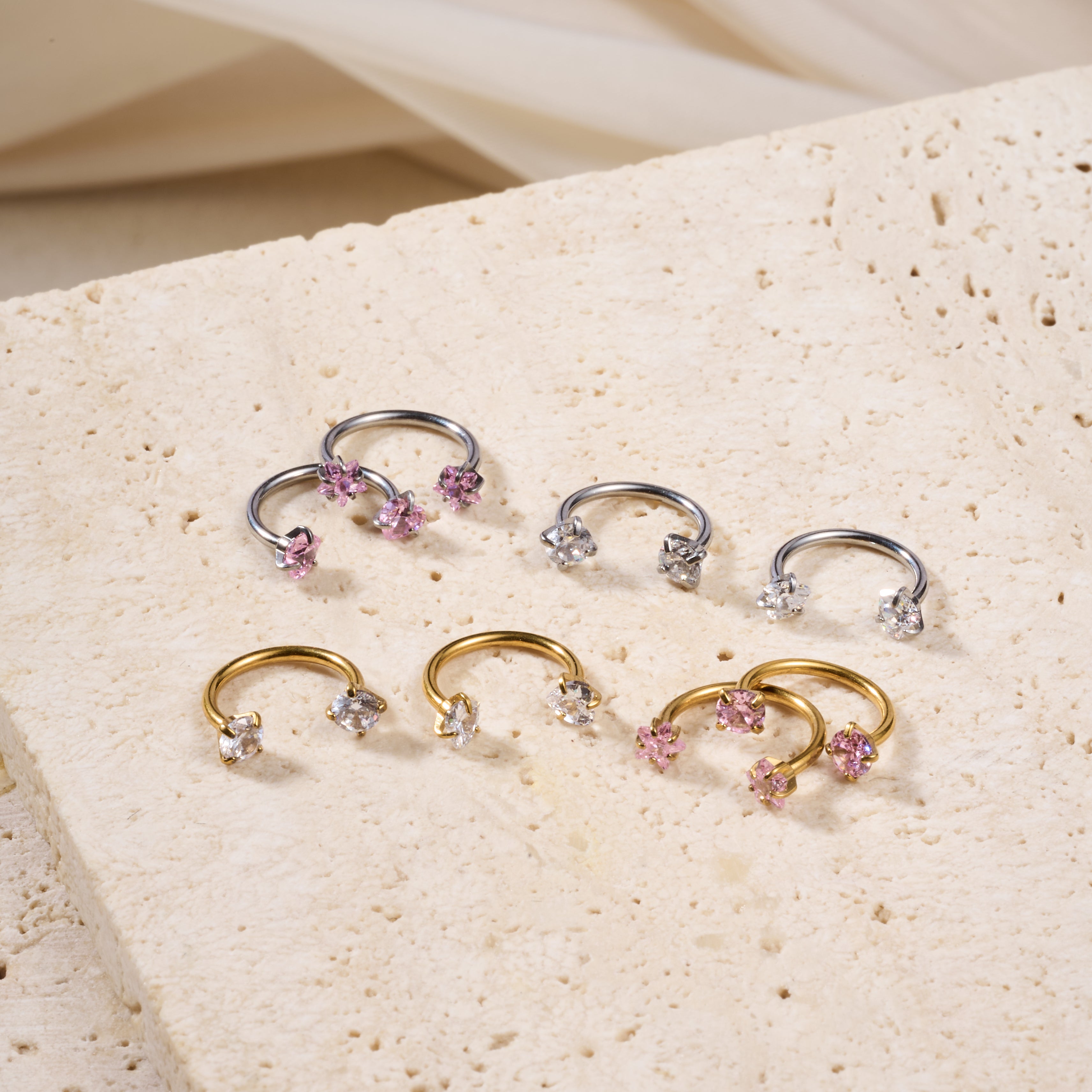 D.bella 20g 18g 16g Horseshoe Nose Ring Piercing Jewelry