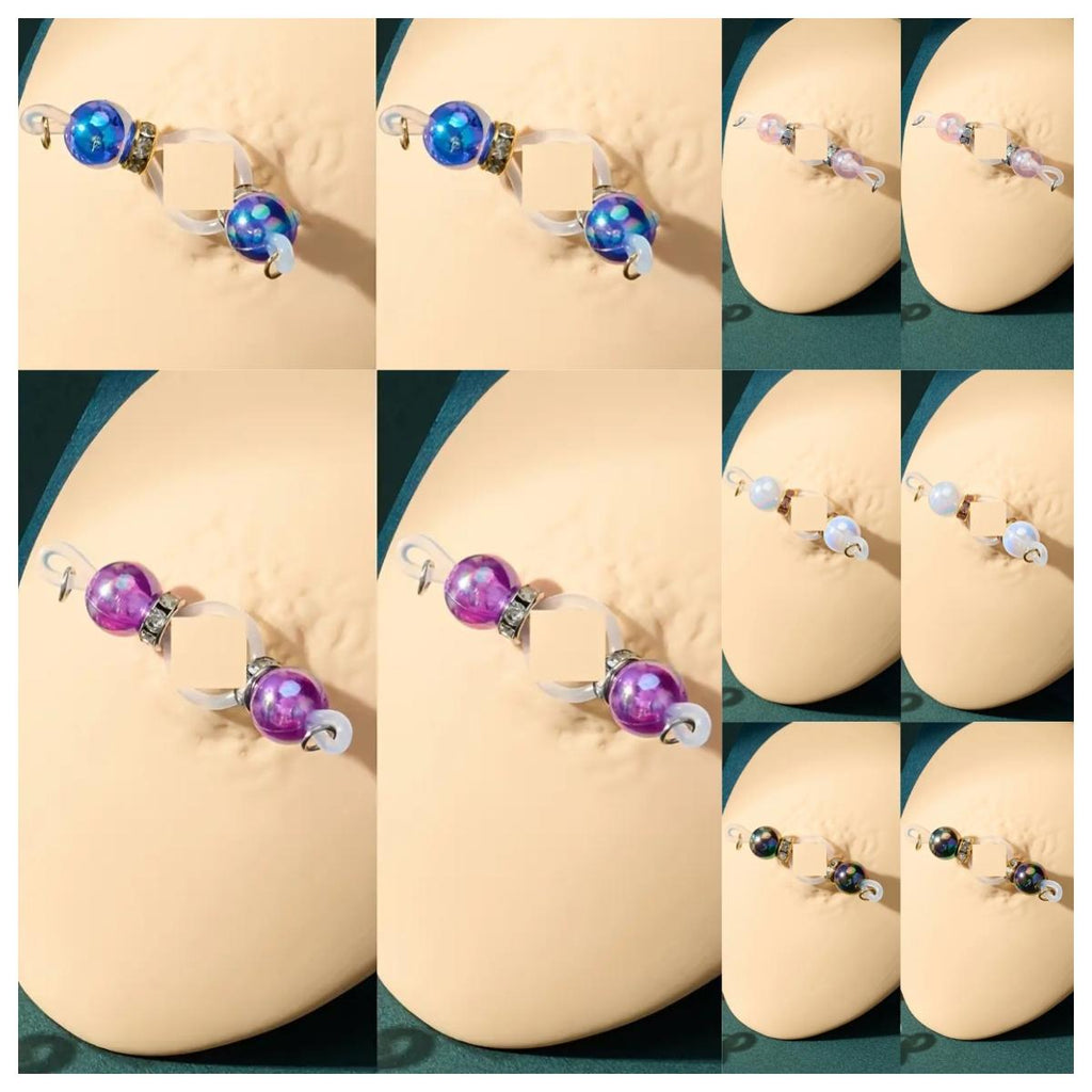 D.bella No-Piercing Fake Nipple Rings Adjustable Silicone Rings