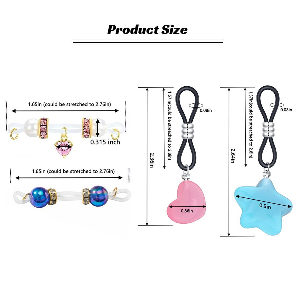D.bella No-Piercing Fake Nipple Rings Adjustable Silicone Rings