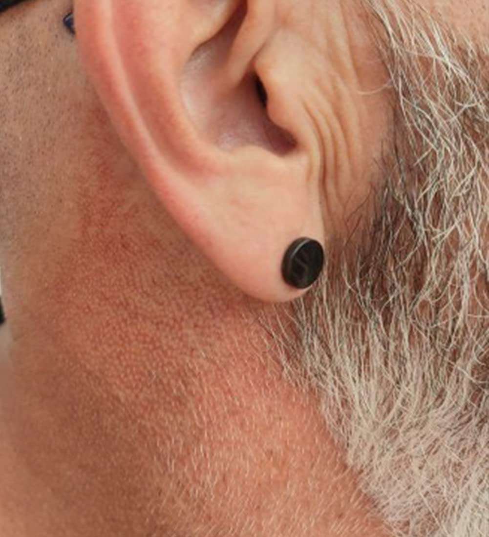 6 Pairs Magnetic Studs for Men Fake Earrings Clip on Earrings for Men Magnet Earrings Aretes de Iman para Hombre Mens Fake Earings