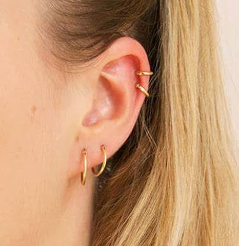 D.Bella Ear & Nose Piercing Gun Kit with Studs | Gold & Silver | Safe At-Home Piercing