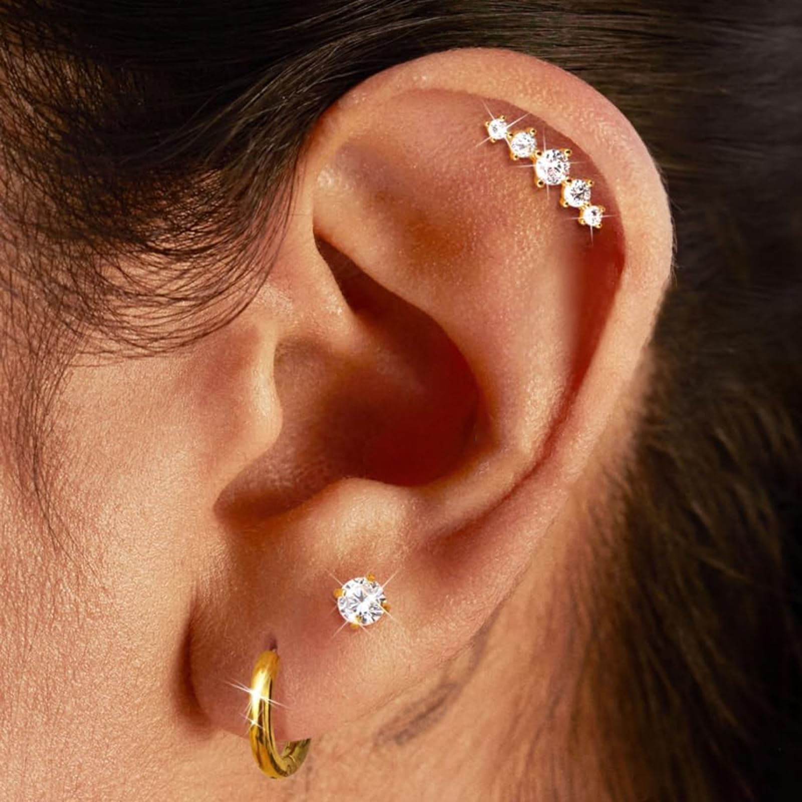 20G Cartilage Piercing Jewelry Flat back Helix Earrings
