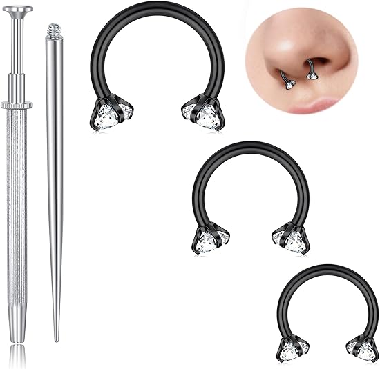 D.bella 20g 18g 16g Horseshoe Nose Ring Piercing Jewelry