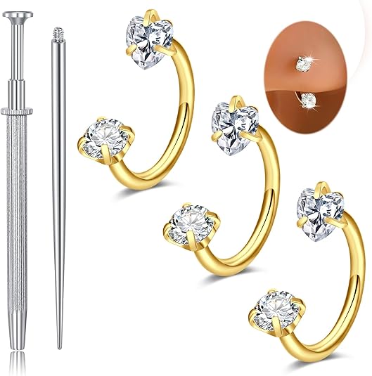 D.bella 20g 18g 16g Horseshoe Nose Ring Piercing Jewelry