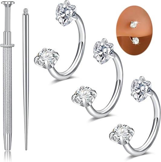 D.bella 20g 18g 16g Horseshoe Nose Ring Piercing Jewelry