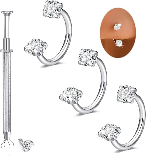 D.bella 20g 18g 16g Horseshoe Nose Ring Piercing Jewelry