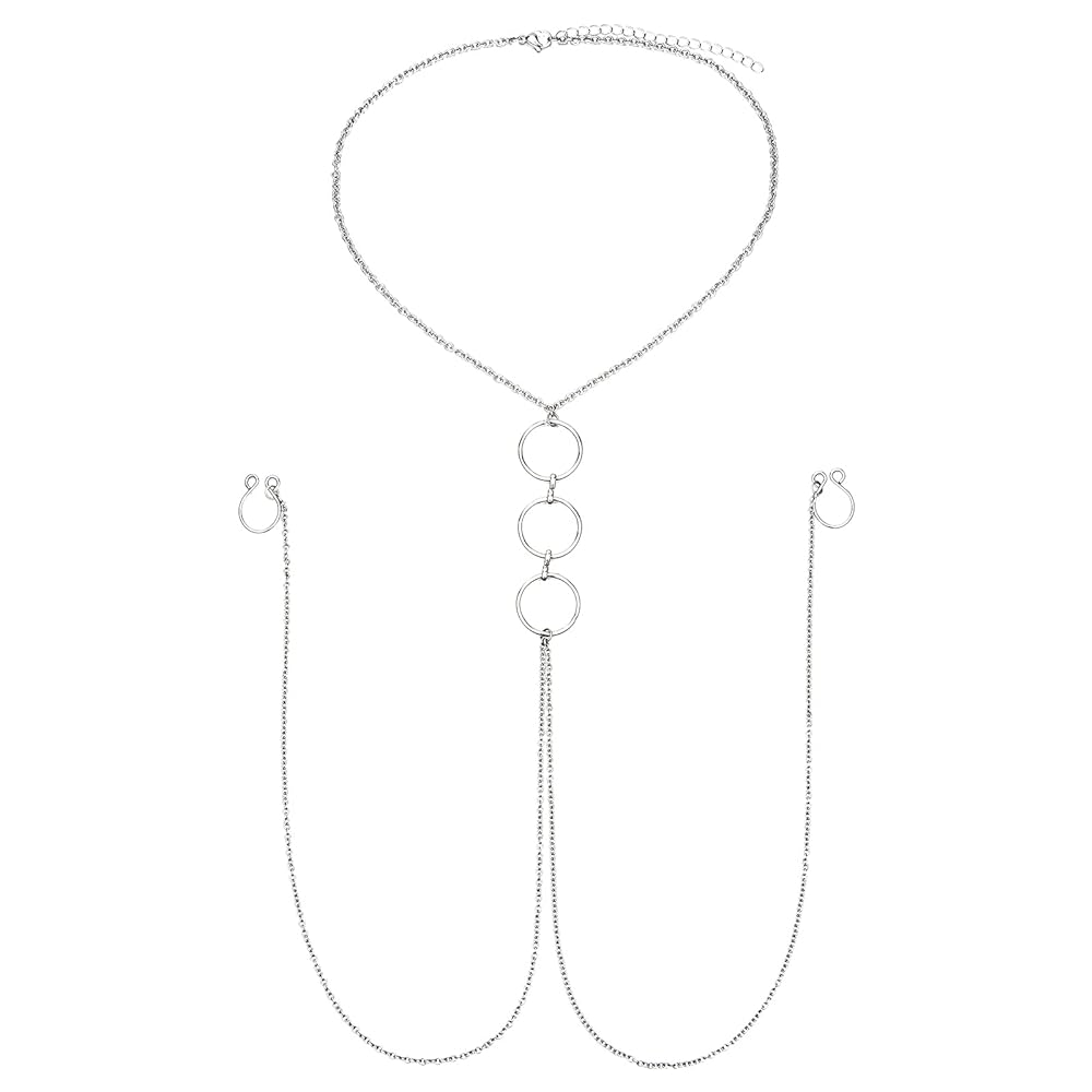 D.bella Fake Nipple Ring with Necklaces Jewelry