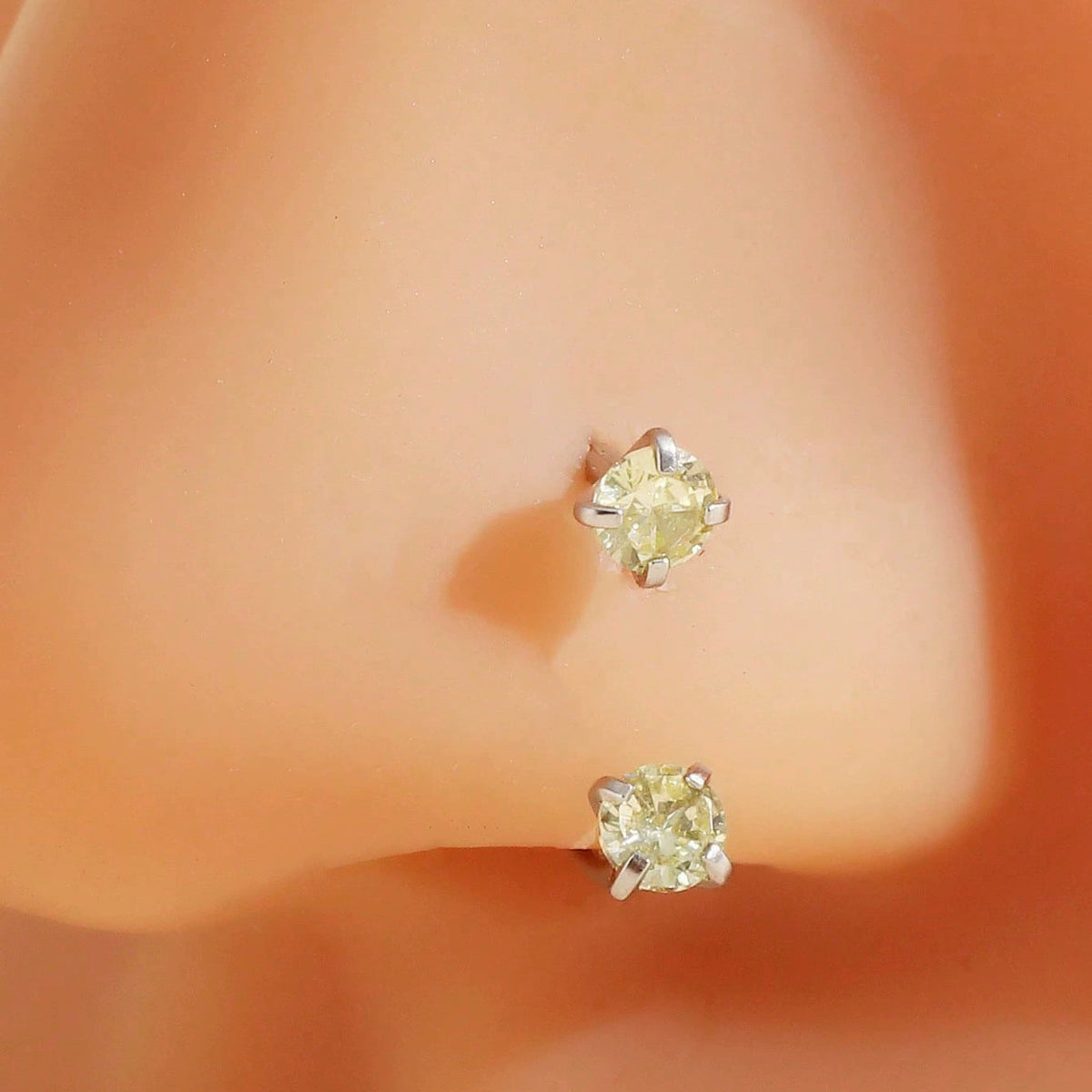 Gold Cubic Zirconia Nose Hoop Ring | 316L Stainless Steel Nose Piercing Jewelry