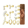 20G Cartilage Piercing Jewelry Flat back Helix Earrings