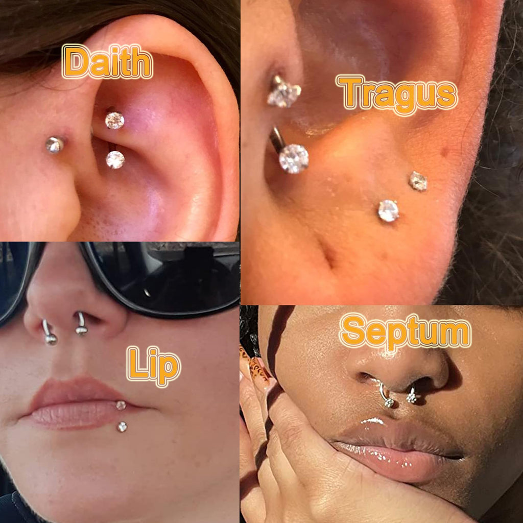 D.bella 20g 18g 16g Horseshoe Nose Ring Piercing Jewelry